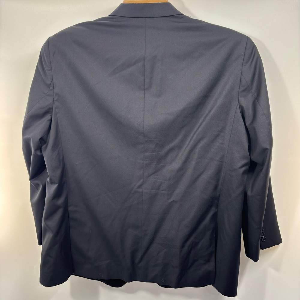 Zegna Cloth Saks Fifth Avenue 50R Black Wool Silk Sport Coat Made in Italy - Picture 7 of 10